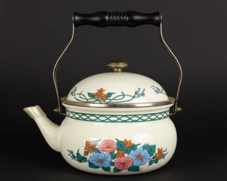 Enamelware Floral Kettle Style