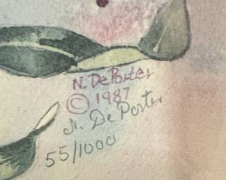 N. DePorter "Lily" and "Tulip" Limited Edition Prints