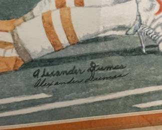 Alexander Dumas Watercolor Painting "Third Saturday in October"