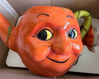 Johanna Parker Design Ceramic Pumpkin Teapot