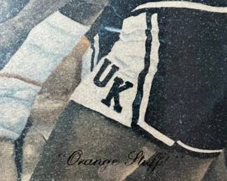 UK "Orange Stuff" Basketball Art Print by Row One Brand