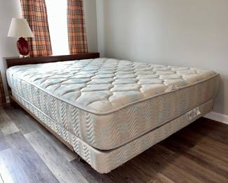 Full frame and box springs, queen mattress