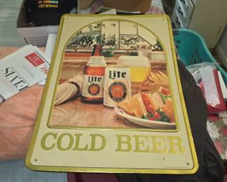 Vintage metal Miller sign/advert good condition