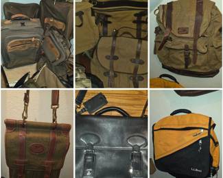 Bags/luggage (Cabellas, Filson leather, LL bean, Coach)