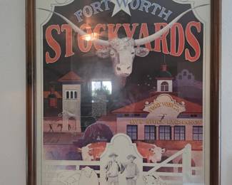 Vintage western framed Texas theme prints