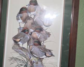 Framed duck print