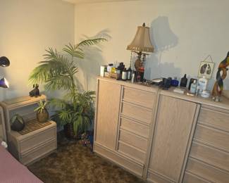 King bed suite bedside table and two chest of drawers