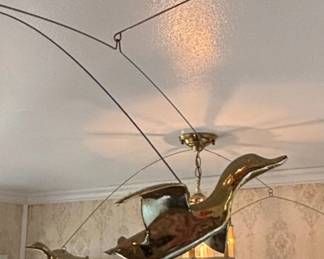 Brass Flying Duck Mobile Chandelier second image