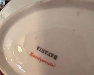 Bavaria Handpainted Yellow Rose Serving Dish Signed Sartre third image