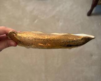 k Gold Leaf Ceramic Leaf Dish