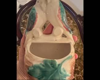 Vintage Morton Pottery Lovebirds Wall Planter