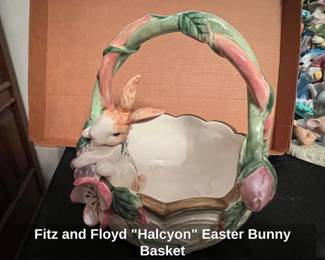 Fitz and Floyd Halcyon Easter Bunny Basket