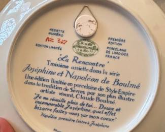 La Rencontre Josephine et Napoleon de Boulm Collector Plate second image