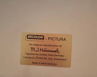 Ricoh Riccolor Pictura M.J. Hummel The Artist Reproduction second image