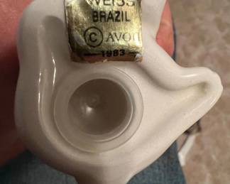 Weiss Brazil for Avon Bunny with Flower Salt and Pepper Shakers second image