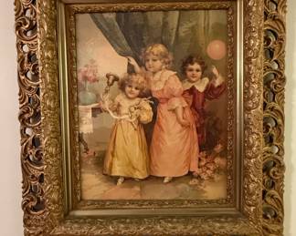 Victorian Children Playing Framed Print by Frederick Morgan