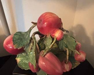 Capodimonte Porcelain Fruit Sculpture