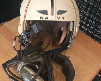 US Navy VP Screaming Eagles Flight Helmet with Communications Headset