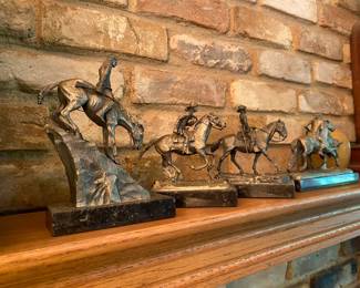 Vintage Phillip Kraczkowski pewter fine art sculptures