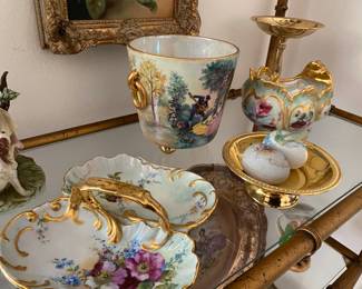 Assortment of Hand painted porcelain