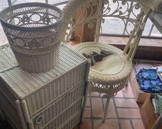 Several Victorian Wicker 