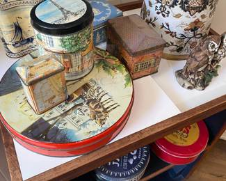 Various old tins