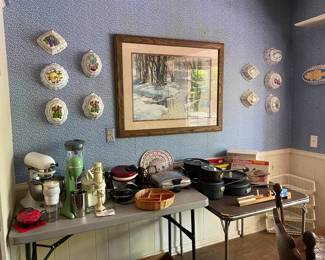 Small Kitchen Small Appliances, LeCorden Blue Franklin Mint Porcelain French Country Jello Mold