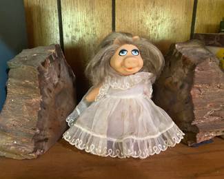 Miss Piggy and Petrified Bookends 
