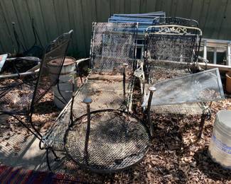 Vintage Lawn Chairs, Aluminum Extension Ladders, 