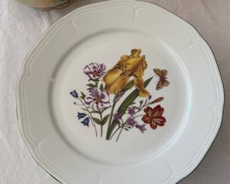 Set of Floral Plates