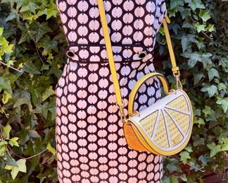 Tory Burch Dress & Kate Spade Lemon Bag