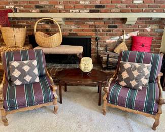 Pair of French Chairs & Butler's Table