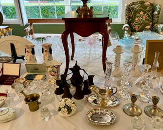 Crystal, Silver & China