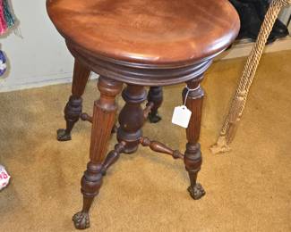 Antique piano stool