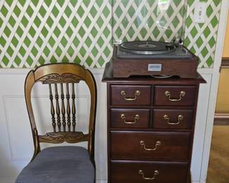 Nice set of drawers & antique chair