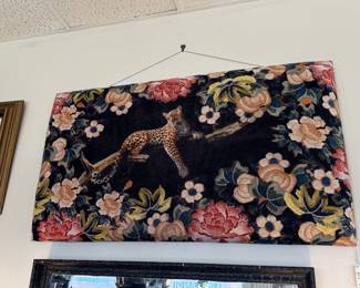 beautiful leopard wall hanging