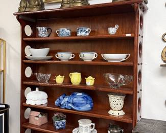 wall sconces, sugar bowl, framed floral art