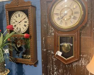 wall clocks, restored