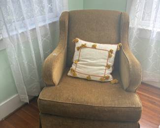 vintage velvet chair
