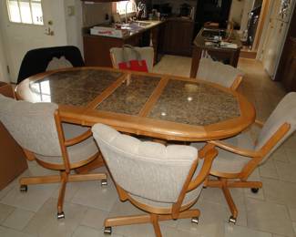 Tile top kitchen table and chairs