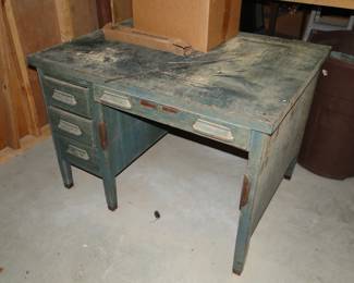 Old wood desk