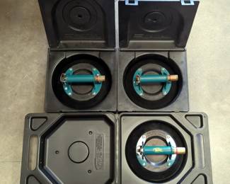 WPG, And C.R. Lawrence 10" Glass Suction Cups, Total Qty 3, In Hard Cases