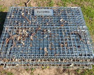 Tekrite Collapsible Metal Storage Bins, Qty 2, 40" x 41" x 47" 