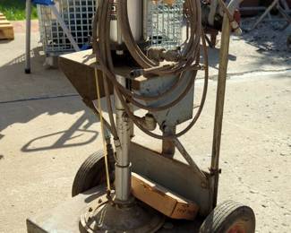 ARO Pneumatic Piston Pump, Model 650245, On Wheeled Cart, 44" Tall