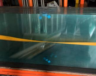 Clear 1/2" Tempered Glass Shelves With Polished Edges, 15 Pcs, 18" x 48"