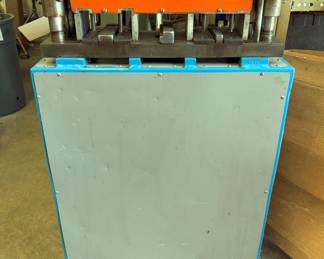 Acura Punch Press With Twin Cylinder Hydraulic Stand, 12" Measuring System, Kawneer 45IT VG Frontglaze And Centerglaze Storefront Die 1", 1/4" & Countersink & 2 1/4" Thermal, Powers On 