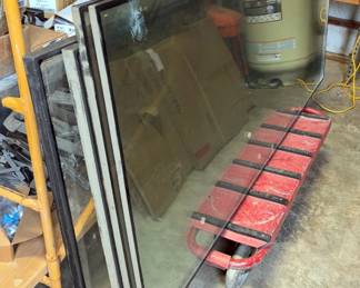 Glass Panels, 5/8" Insulated, Tempered, 34" x 26", Qty 2, And 1" Insulated, Tempered, 31" x 76", Qty 2, Total Qty 4 