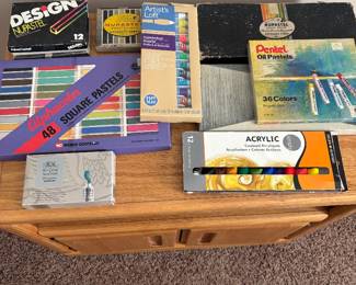 Paints, acrylics, pastels, colored pencils