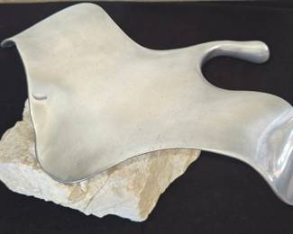 Signed aluminum Stingray Sculpture