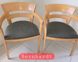 2 Bernhardt wood chairs